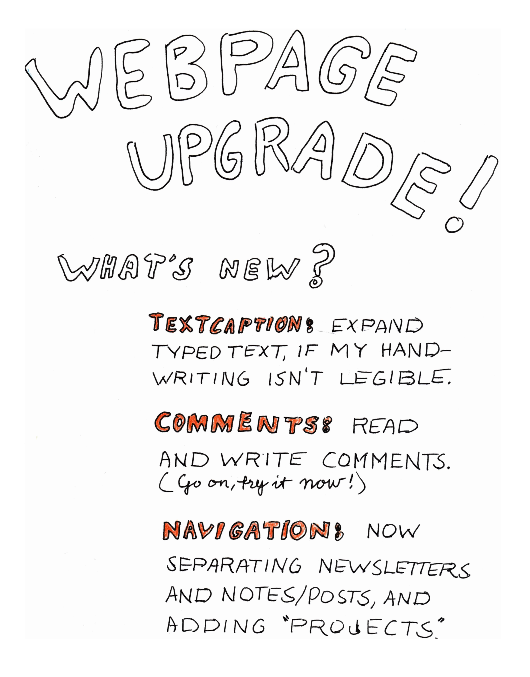 Page 23 -Webpage upgrade announcement