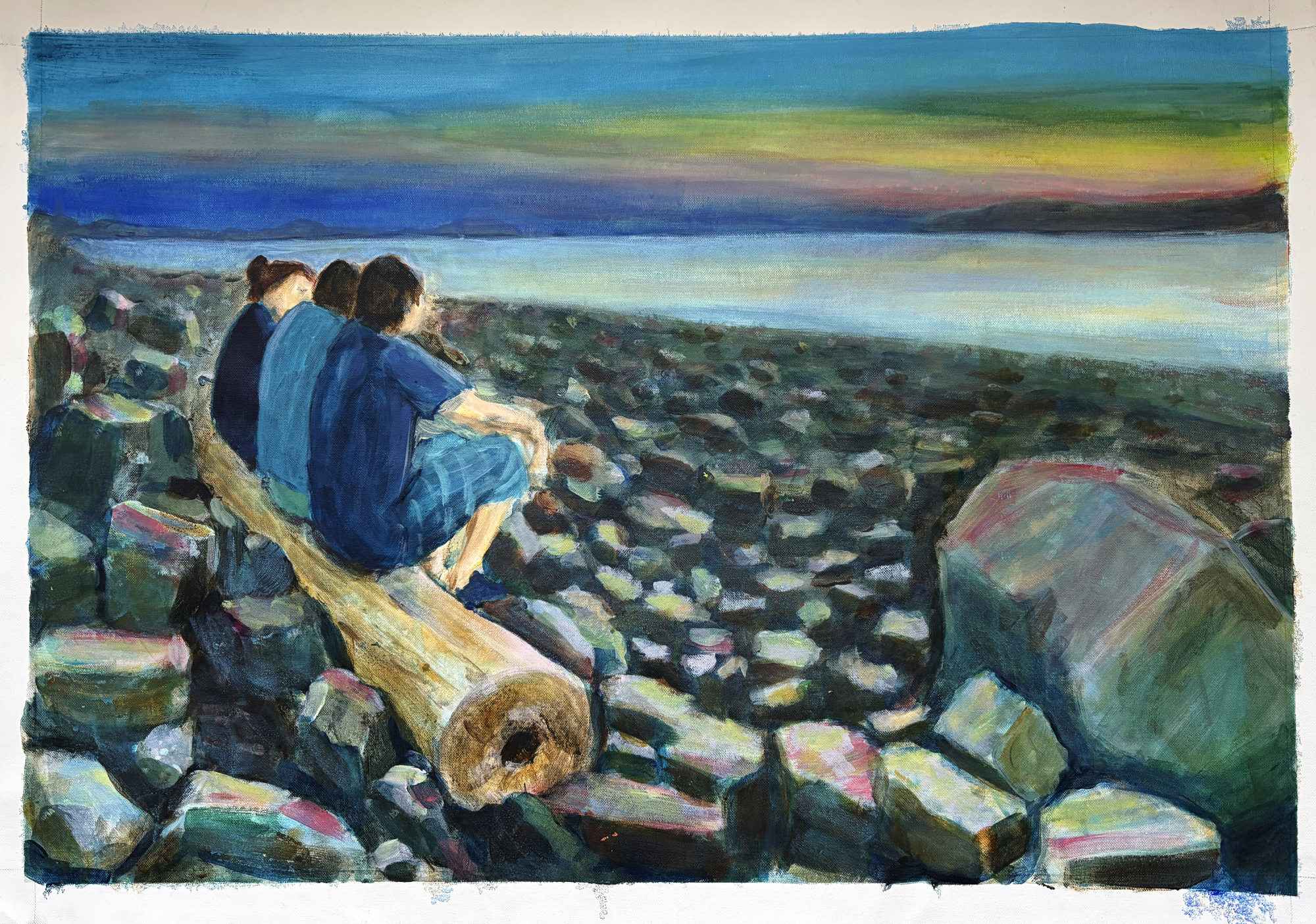 Archipelago sunset from a log