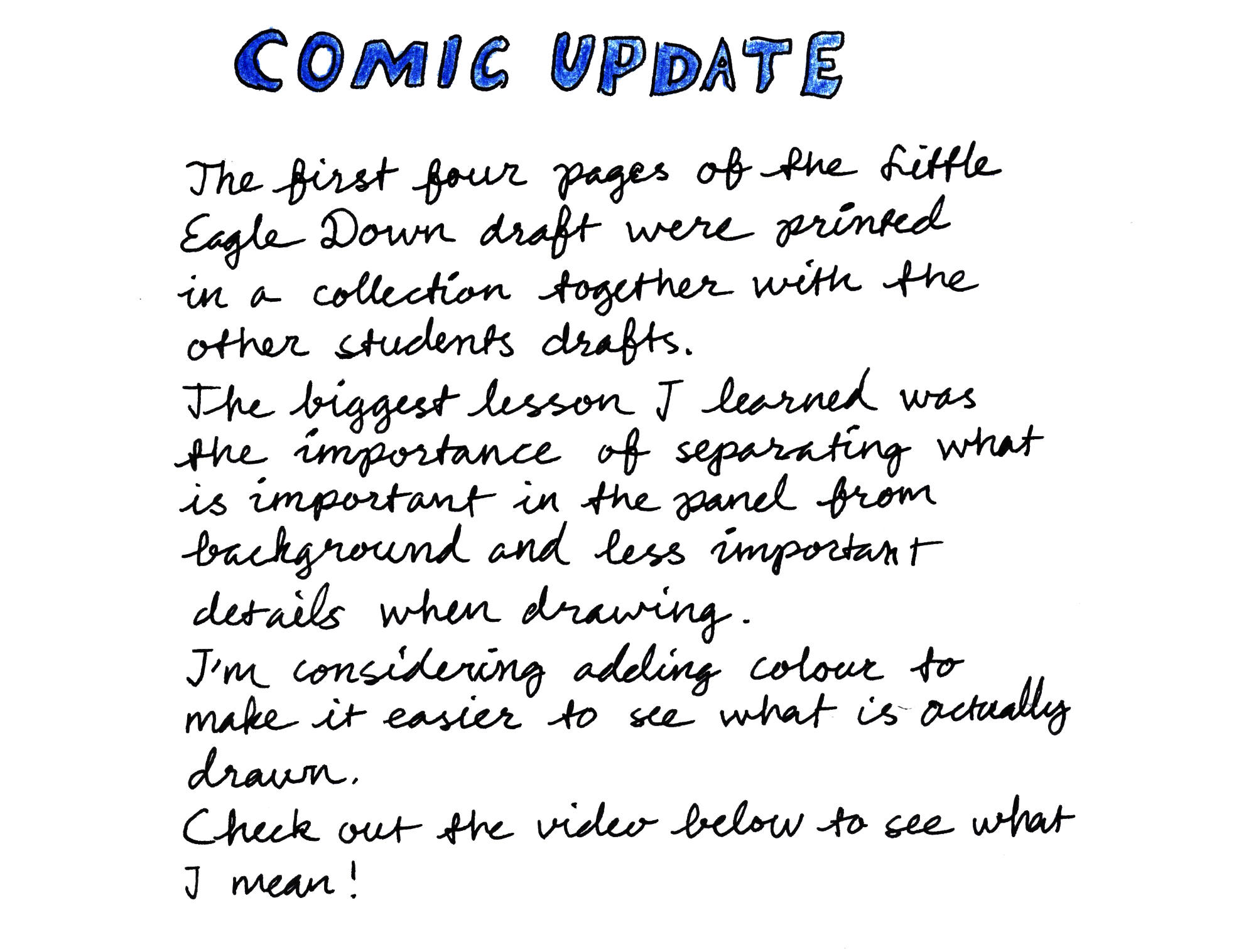 Little Eagle Down — comic draft, first pages in print preview
